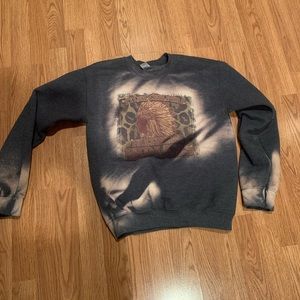 Boutique bleached Tyler Childers Feathered Indians Sweatshirt - Small